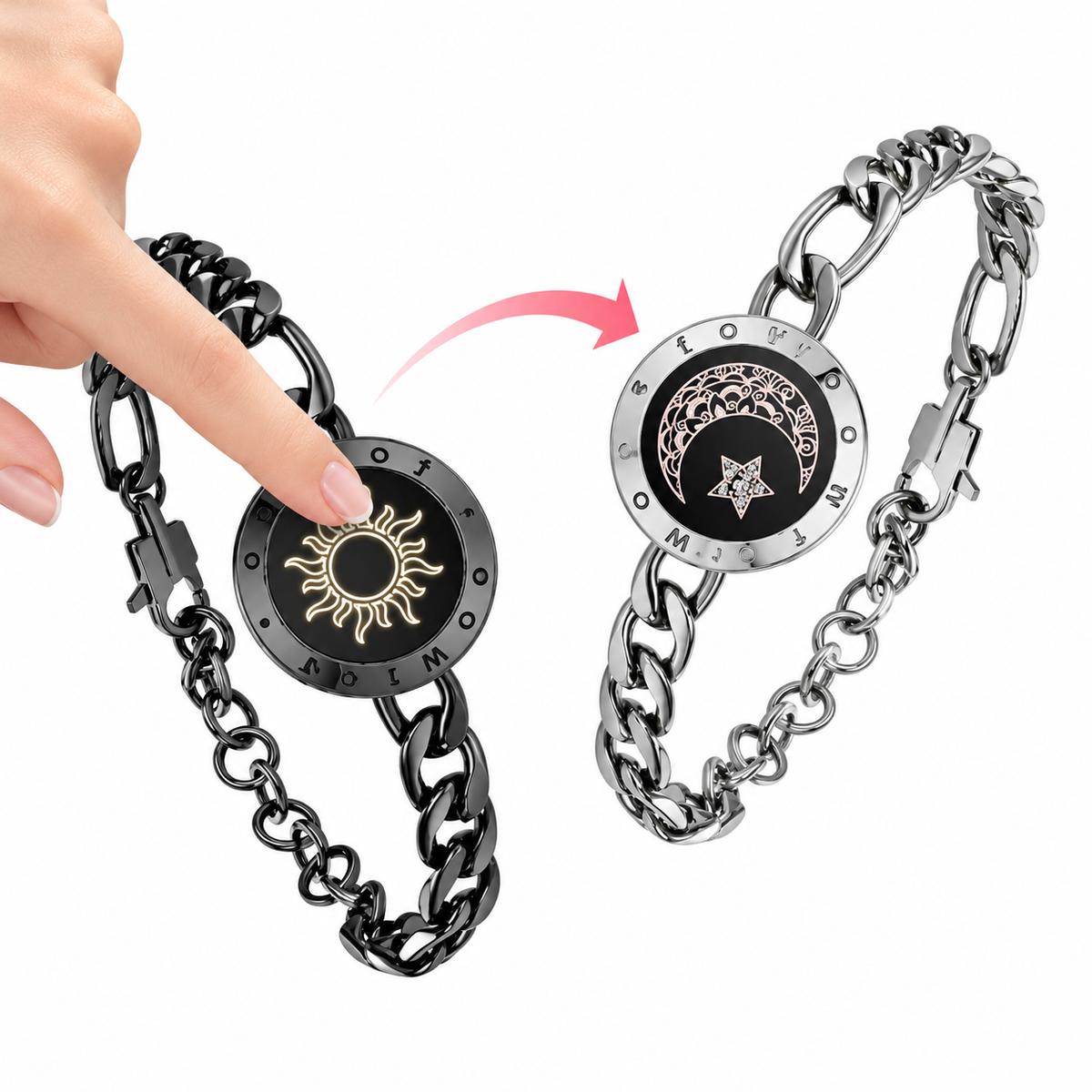 Long-distance bracelets Light + Vibration